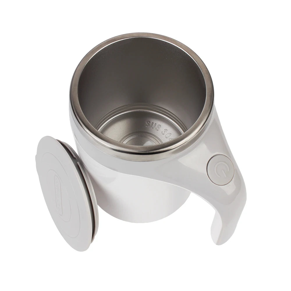 1pcs Automatic Self Stirring Magnetic Mug Stainless Steel Temperature Difference Coffee Mixing Cup Blender Mixer Thermal Cup