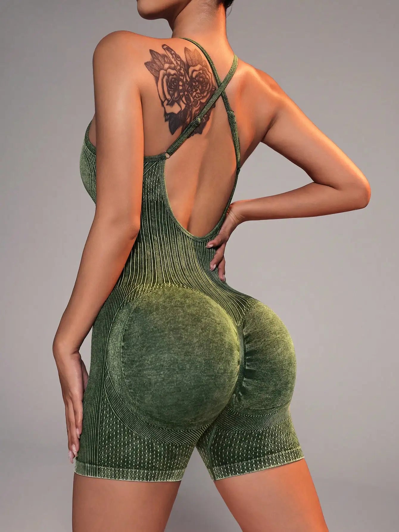Yoga One-piece Suit,Sexy Fitness Set, Abdomen-tightening And Body-hugging Women's One-piece Shorts In The Gym,Women's Sportswear