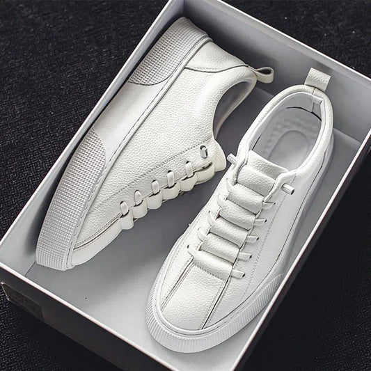 White Sneakers for Men 2024 Spring Fashion Casual Lace Up Round Toe Flat mens Running Sport Shoes Zapatillas Deportivas Hombre