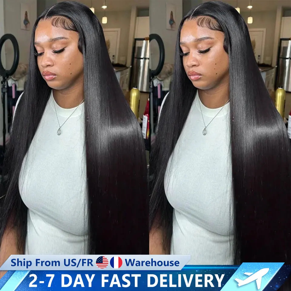 200 Density Transparent 13x6 Straight Lace Front Wig Brazilian Remy Human Hair 13x4 360 Lace Frontal Human Hair Wigs For Women