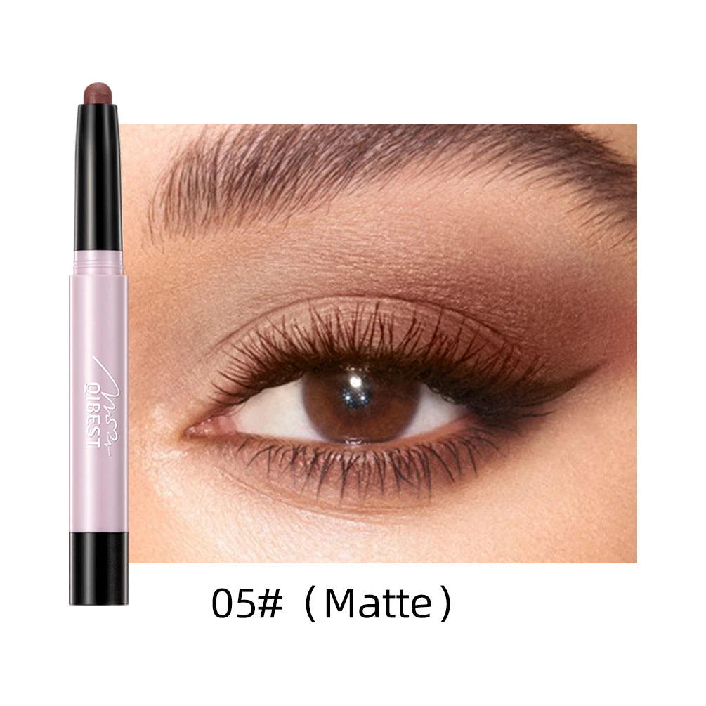 12 Colors Pearlescent Eyeshadow Pencil Waterproof Long Lasting Glitter Shimmer Eye Shadow Pen Eyeliner Stick Eyes Makeup Tools