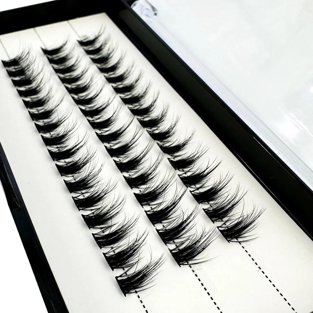 NEW3D DIY Clusters Volume Handmade Mink Eyelash Extension Curl Segmented False Lashes 5D fluffy Thick Bundle Cilias Makeup Tools