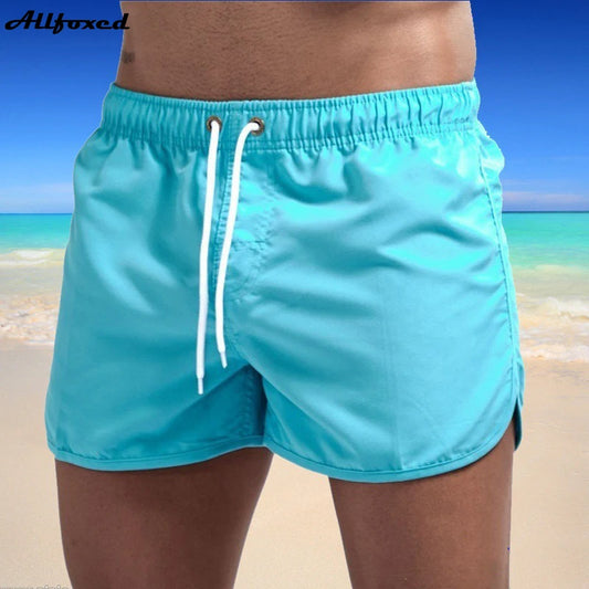 Shorts For Men 2023 Summer Men's Swimwear Shorts Brand Beachwear Sexy Swim Trunks Men Swimsuit Low Waist Breathable Beach Wear