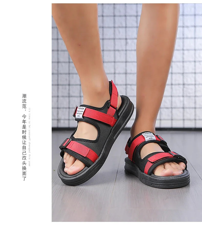 Men Sandals 2024 Trending Men's Luxury Sandals Man Summer 2024 Shiatsu Slippers Flat Sandal Beach Shoes Platform Sandals. Mens