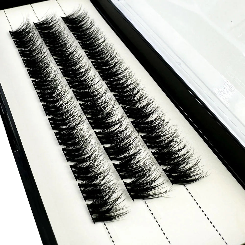 NEW3D DIY Clusters Volume Handmade Mink Eyelash Extension Curl Segmented False Lashes 5D fluffy Thick Bundle Cilias Makeup Tools