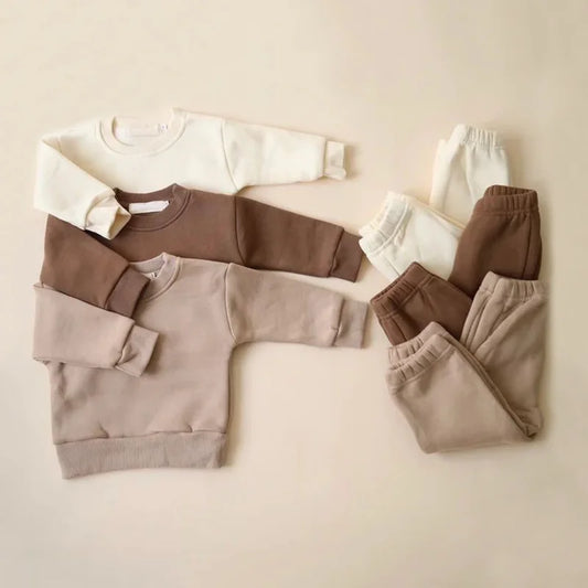 Kids Sportswear Suits for Children Warm Autumn Winter Fleece Jacket + Pant Baby Kids Boy Girl Tracksuits Clothes Outfit