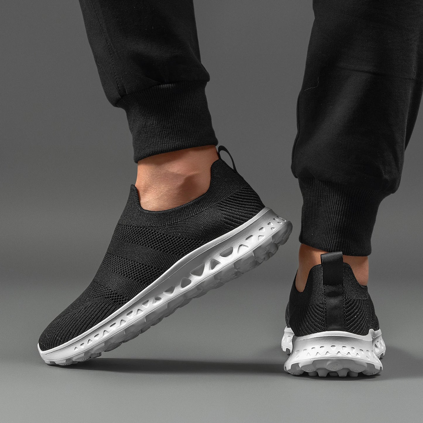 2024 Men Sneakers Knit Running Shoes Breathable Outdoor Mesh Blue Sport Shoes Lightweight Sneakers Man Shoes Comfortable 1273