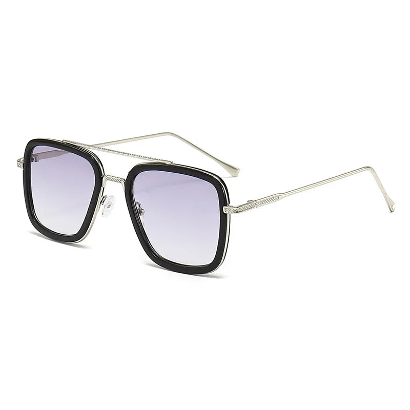 2024 New Square Men Sunglasses Fashion Metal Steampunk Sun Glasses For Women Trendy Outdoor Shades Eyewear Unisex Accessory