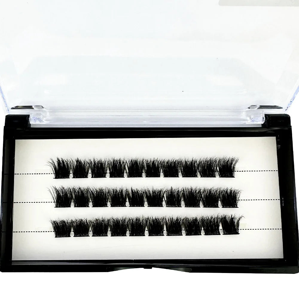 NEW3D DIY Clusters Volume Handmade Mink Eyelash Extension Curl Segmented False Lashes 5D fluffy Thick Bundle Cilias Makeup Tools