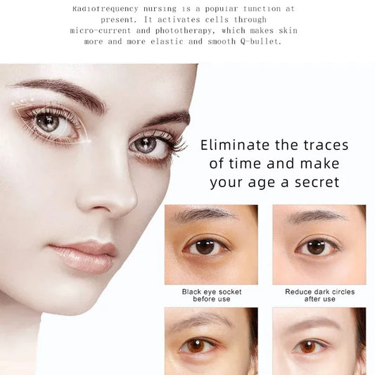 Electric Facial Eye Massager Pen Vibration Double Head EMS Rejuvenation Eye Machine LED Photon Skin Rejuvenation Anti-wrinkle