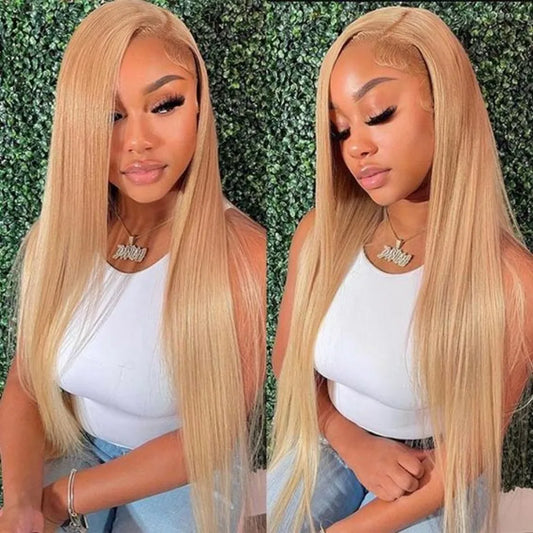 27 Honey Blonde Wig Human Hair 13x6 Hd Lace Frontal Wig 200 Density 13x4 Hd Transparent Preplucked Straight Human Hair Wigs