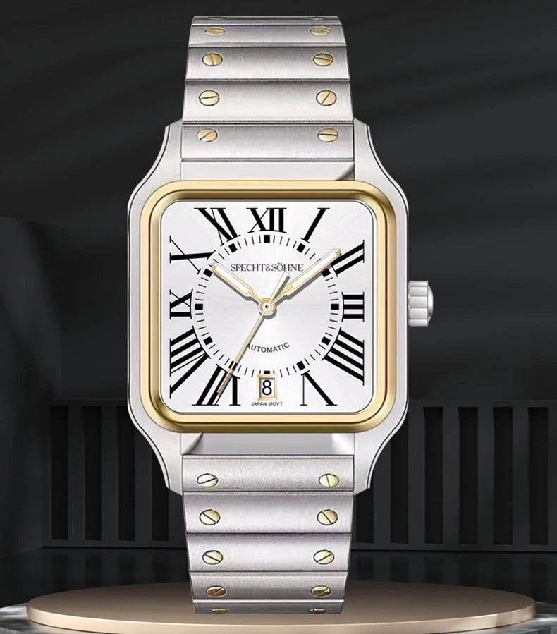 2024 New High Quality Specht & Söhne Watch Miyota Automatic Mechanical Watches Wine Red Sapphire Stainless Steel Watch For Men