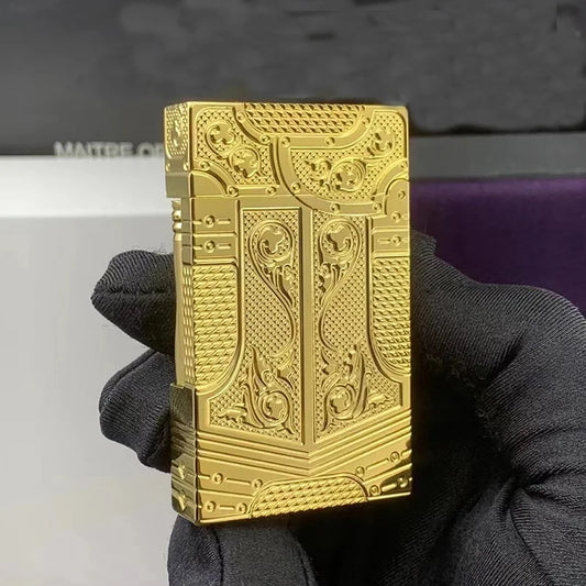 Best Brand Vintage Shield Knight Collectible Gas Metal Lighter Engraving Pattern L2 Perfect Father's Day Gift for Cigarette Man