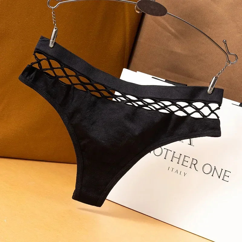 Sexy G-string Thongs Women Panties Hollow Out Slip Femme Breathable Underwear Female Exotic Lingerie Underpants Plus Size S-XXL