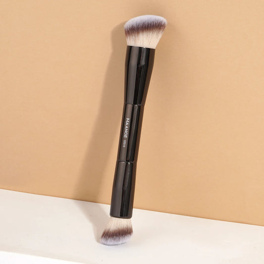 MAANGE Double-Ended Contour Brush Angled Foundation Sculpting Brush Powder Blush Brush Women Cosmetic Makeup Tools Facial Brush