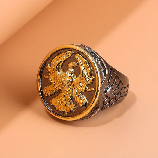 Movie Vintage Atreide Ring Dunes Atreide Eagle Family Badge Ring Cosplay Props Fans Gift Personalized For Men's Accessories