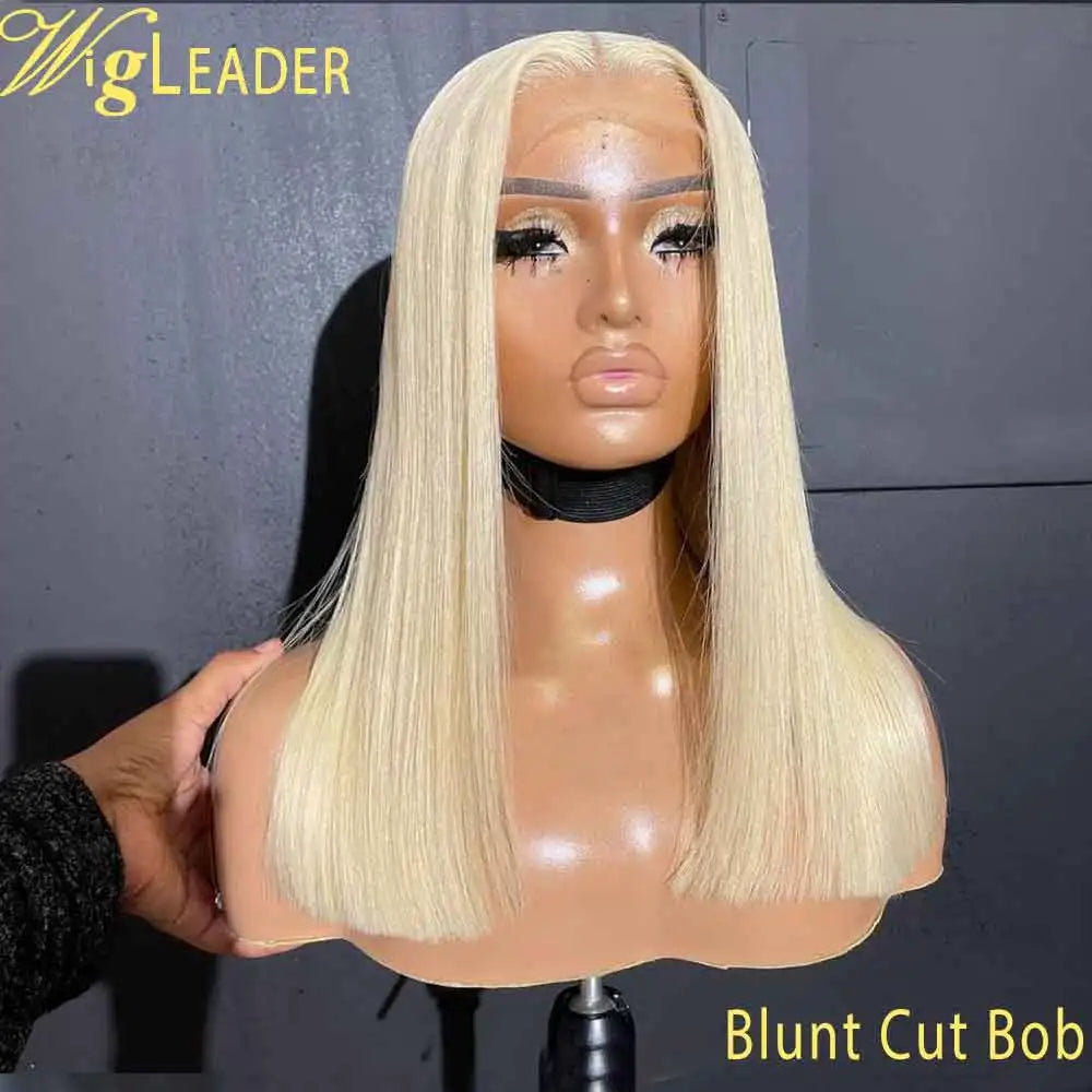 Blonde Layered Cut Synthetic Hair Heat Resistant 13x6 Glueless Lace Front Wigs Preplcuked Hairline Transprent Lace Front Wigs