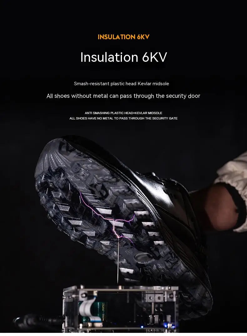 Rotating Button Security Protective Boots Men New Safety Shoes Men Anti-smash Anti-puncture Work Shoes Fashion Men Sport Shoes