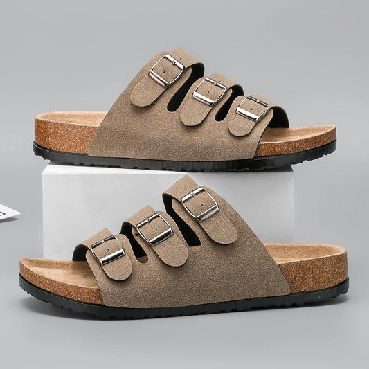 Men's Summer Sandals for Men 2024 Adult Leather Men's Sandal Man Beach Sandals Original Brands Shoes Trend Trending Comfortable