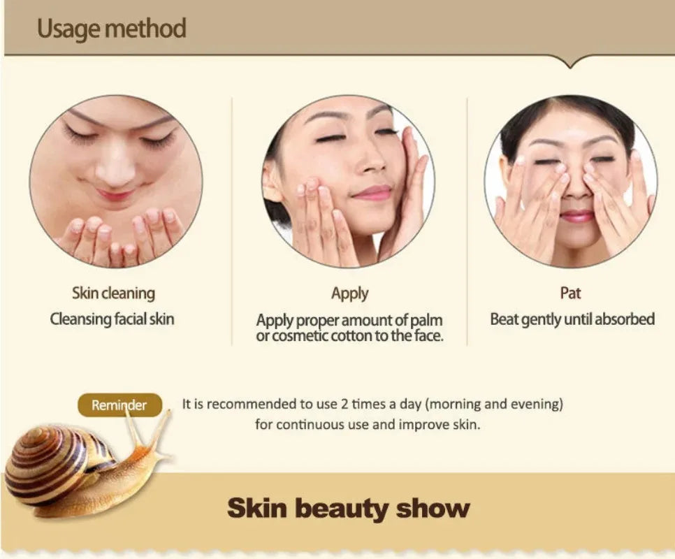 Snail Face Cream 24K Gold Snail Serum Improve Dry Rough Skin Anti-Wrinkle Whitening Moisturizing Facial Essence Skin Care