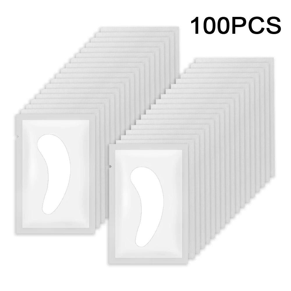 100 pairs Eyelash Pads Grafted Lash Hydrogels Gel Patches Under Eye Pads for Eyelash Extension Tips Sticker Makeup Tools