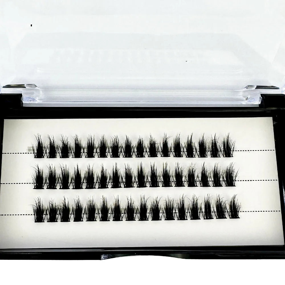 NEW3D DIY Clusters Volume Handmade Mink Eyelash Extension Curl Segmented False Lashes 5D fluffy Thick Bundle Cilias Makeup Tools