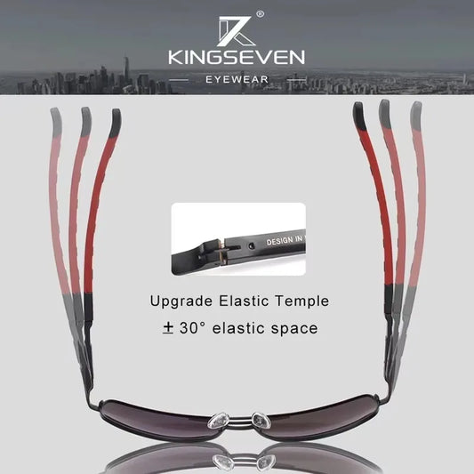 KINGSEVEN Brand Classic Pilot Men Sunglasses Polarized UV400 Lens Luxury Retro Driving Glasses Women Large Frame Causal Eyewear