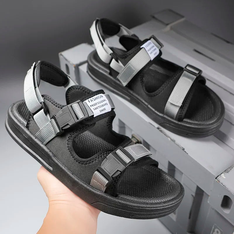 Men Sandals 2024 Trending Men's Luxury Sandals Man Summer 2024 Shiatsu Slippers Flat Sandal Beach Shoes Platform Sandals. Mens