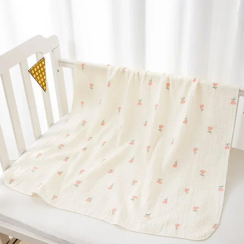 80x80cm Baby Receive Blanket for Newborn Cotton Muslin Swaddle Blanket Bedding Infant Bath Towel Baby Items Mother Kids