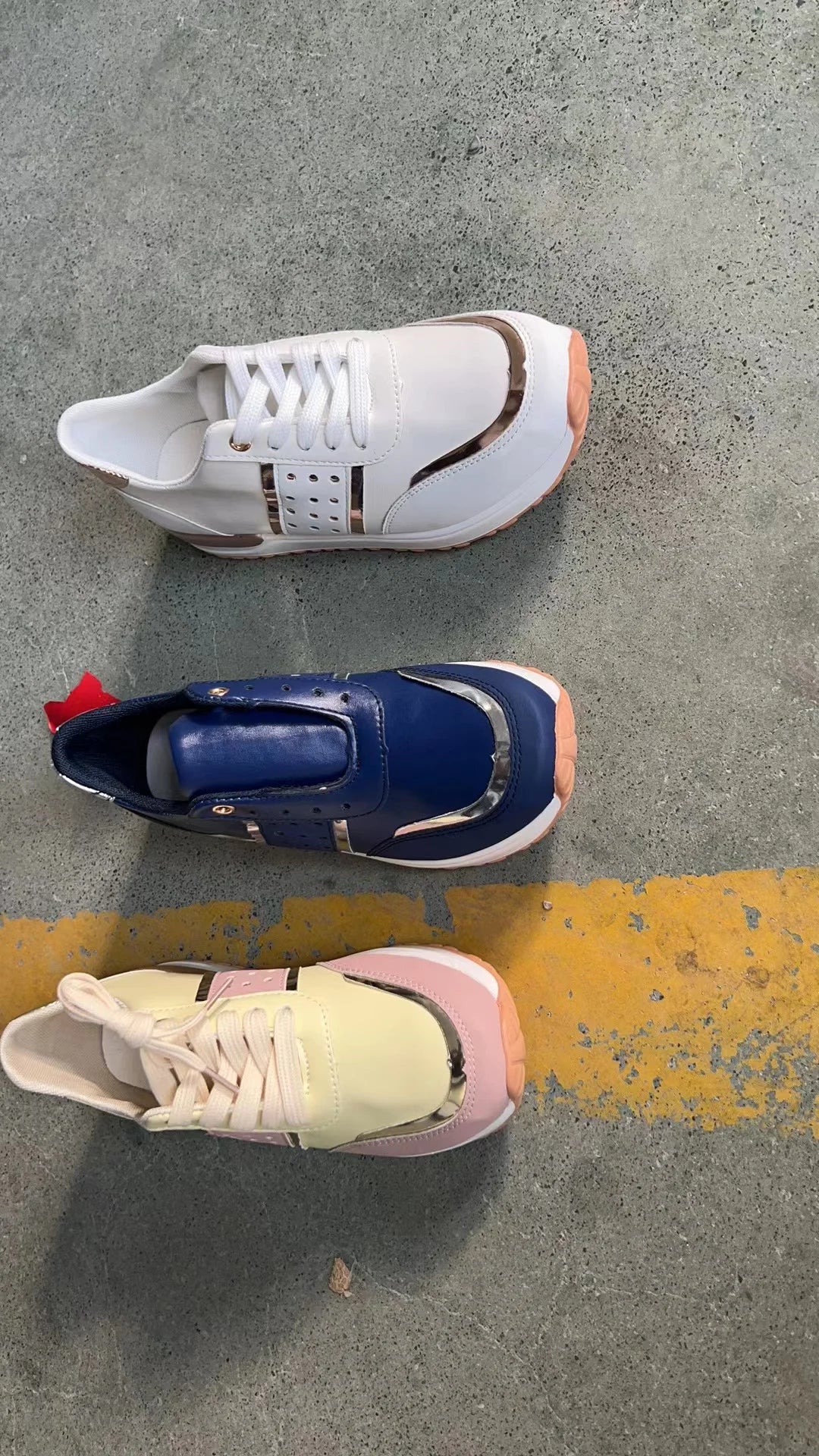 2023 Women Sneakers Platform Shoes Leather Patchwork Casual Sport Shoes Ladies Outdoor Running Vulcanized Shoes Zapatillas Mujer