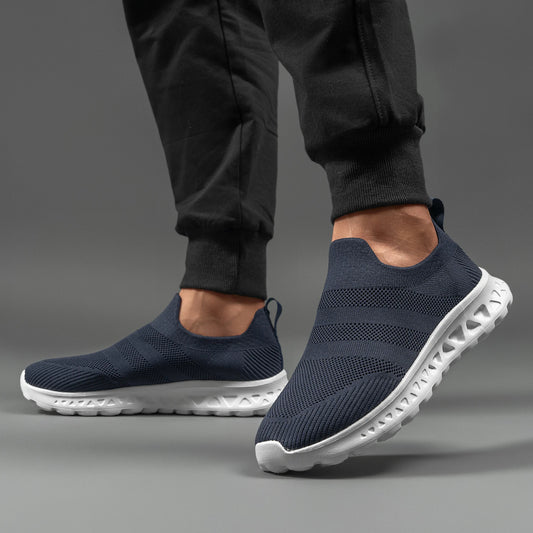 2024 Men Sneakers Knit Running Shoes Breathable Outdoor Mesh Blue Sport Shoes Lightweight Sneakers Man Shoes Comfortable 1273