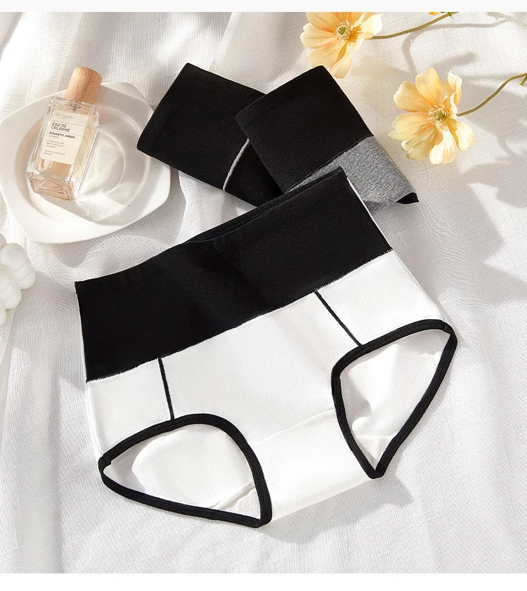 3Pcs/Set Cotton Women's Panties High Waist Body Shaper Underwear Plus Size M-4XL Underpants Soft Panty Slimming Female Briefs