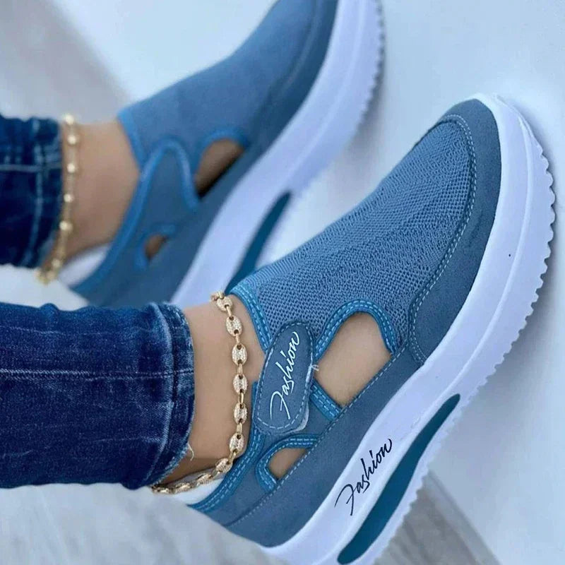 NEW Designer Brand Red Blue Women Sneakers High Quality Tennis Female Canvas Casual Shoes Ladies Platform Hollow Out Sport Shoes