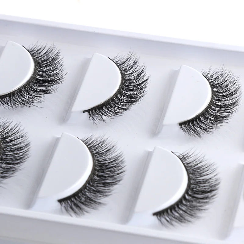 3/5 Pairs Fake Lashes Natural Long False Eyelashes Extension Fluffy 3D Mink Lashes Wispy Strip Eyelashes Makeup Tools maquillaje