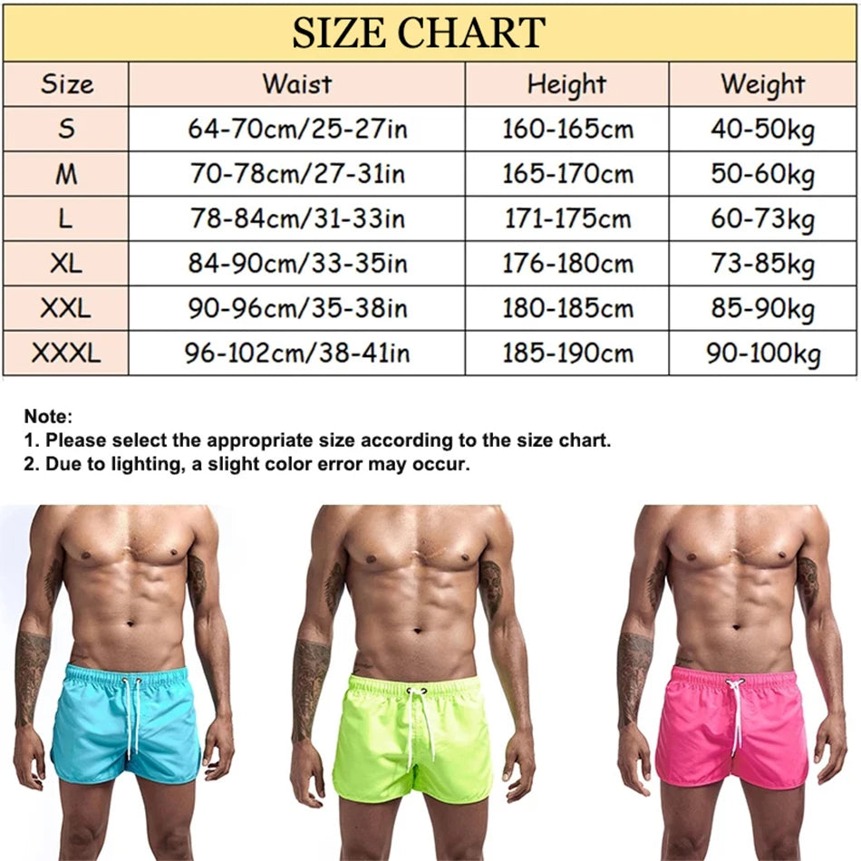 Shorts For Men 2023 Summer Men's Swimwear Shorts Brand Beachwear Sexy Swim Trunks Men Swimsuit Low Waist Breathable Beach Wear