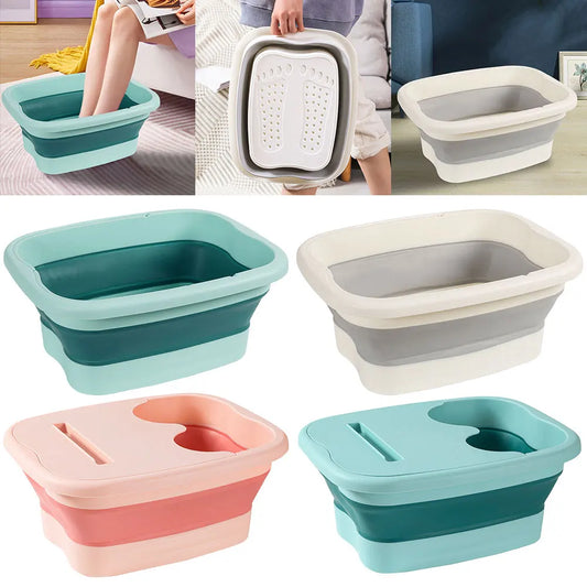 Footbath Massage Bucket Easy To Store Foldable Foot Bath Tray Collapsible Foot Soak Bucket for Relaxing and Pain Relief