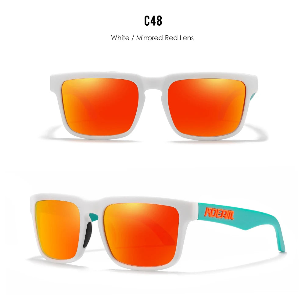 KDEAM Brand Hot Selling Square Polarized Men Sunglasses Brief And Fashion Design Leisure Women Shades Fishing Driving Glasses