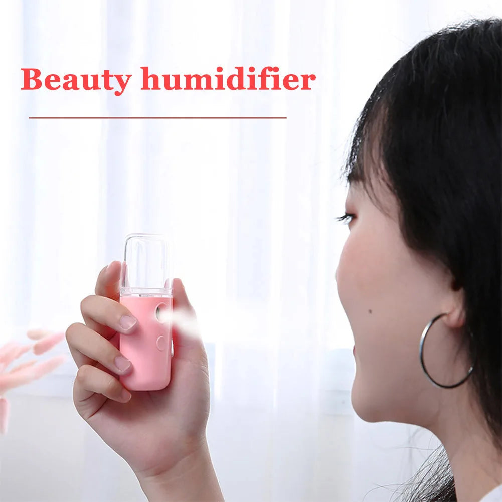 30ml Nano Mist Sprayer Visual Water Tank Portable Face Steamer Mini Beauty Device Handy Hydrating Sprayer for Eyelash Extensions