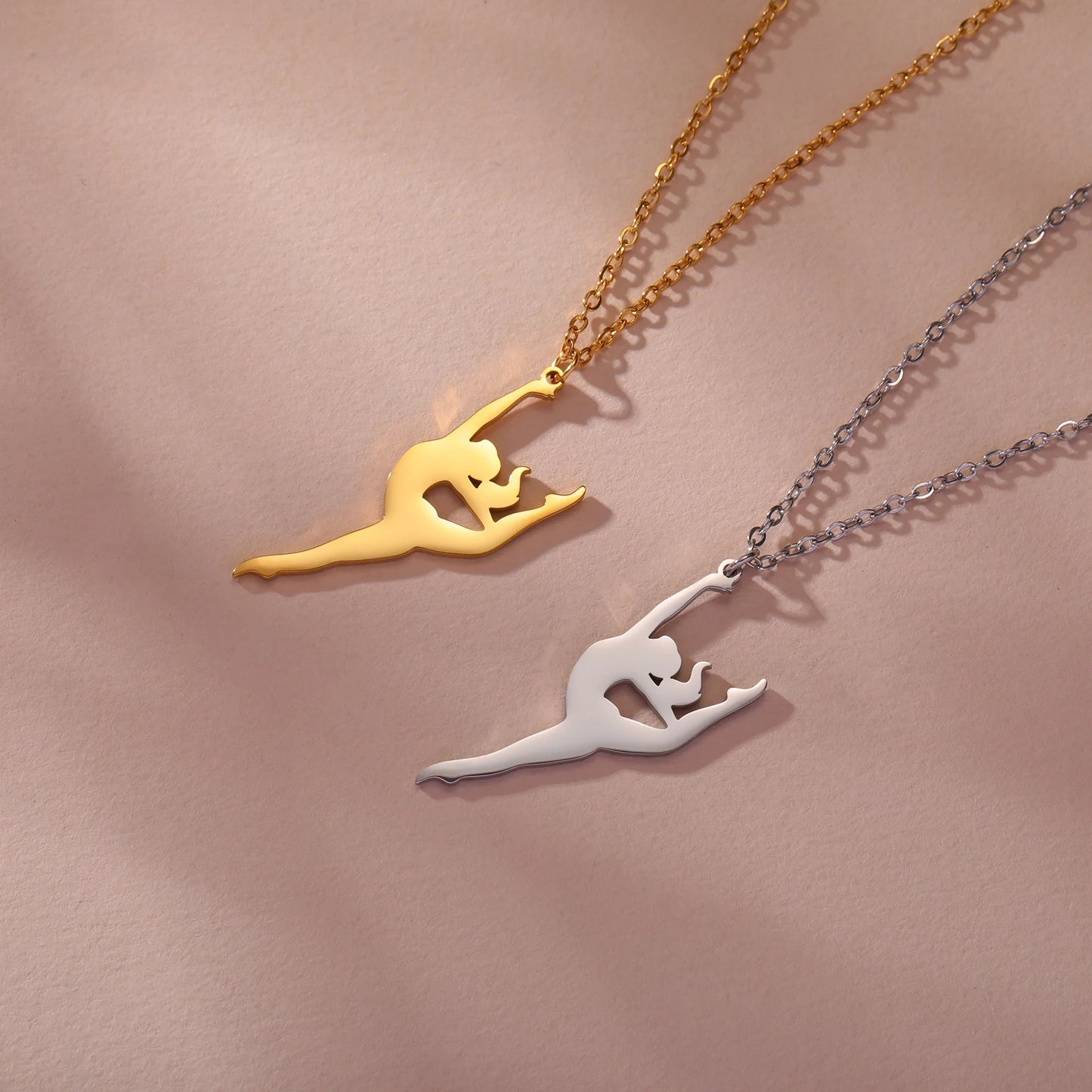 Rhythmic Gymnastics Necklace Women Trend 2025 Gymnast Stainless Steel Jewelry BFF Dancer Girl Sport Accessories Mother Day Gift