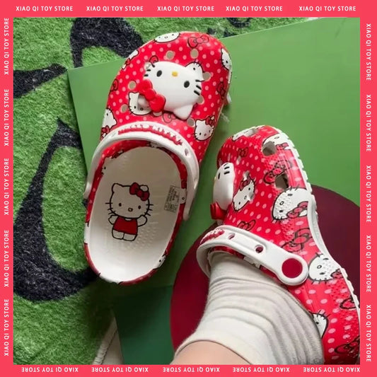 Hello Kitty Pochacco Melody Summer Children Cartoon Children Slipper Nonslip Soft Soled Wrap Toe Sandal Holiday Gift ﻿