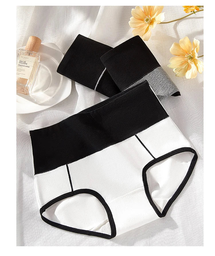 3Pcs/Set Cotton Women's Panties High Waist Body Shaper Underwear Plus Size M-4XL Underpants Soft Panty Slimming Female Briefs