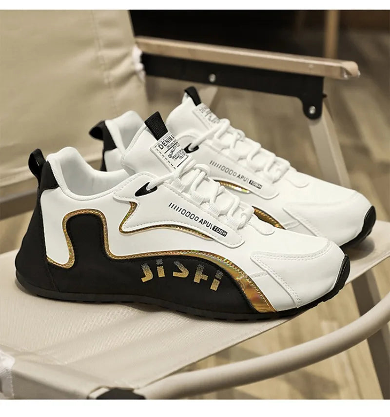 Luxury Men's Sneakers High Quality Leather Casual Shoes for Men Fashion All-match Sport Shoes Platform Comfor Men Running Shoes