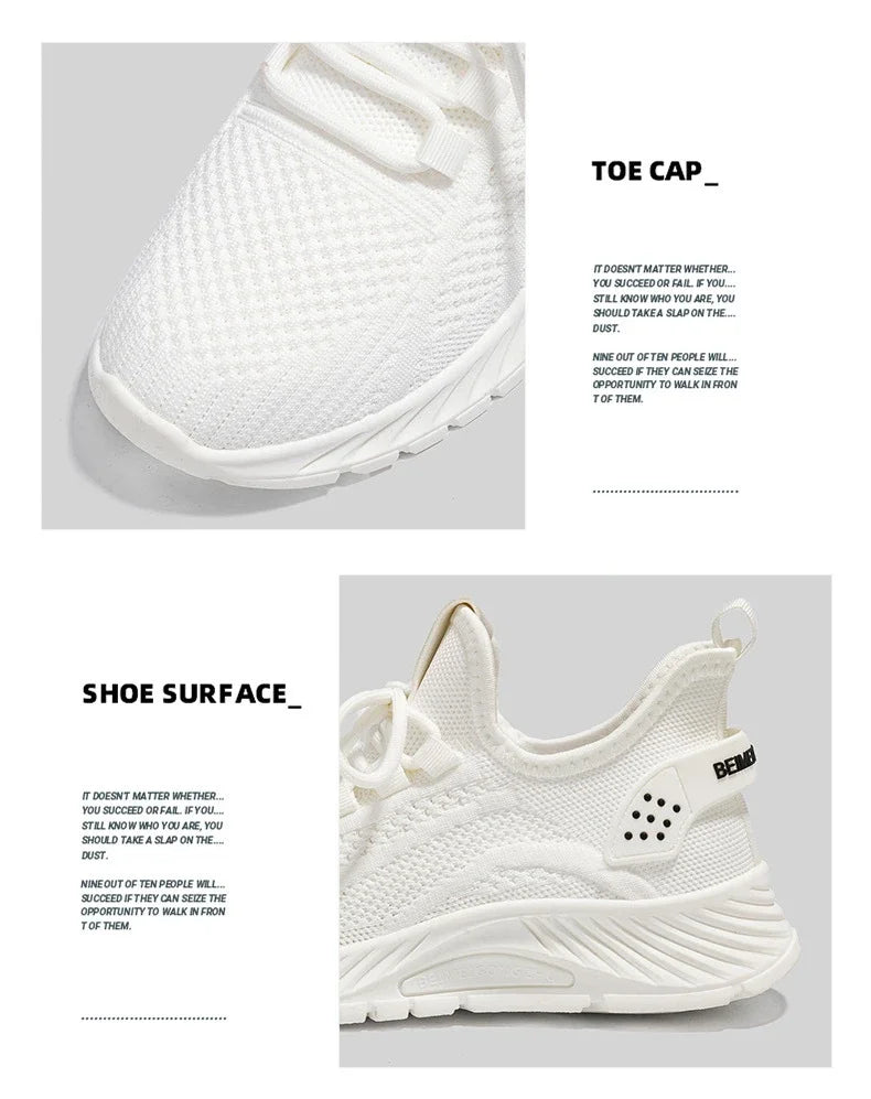 Women Fly Weave Mesh Breathable Sneakers 2023 New Flat Casual All-match White Sport Shoes Female Outdoor Running Shoes