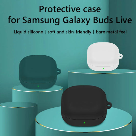 Soft Silicone Case For Samsung Galaxy Buds 2 Live Protective Case for Galaxy Buds 2 Pro Wireless Earphone Headset Case WithHook