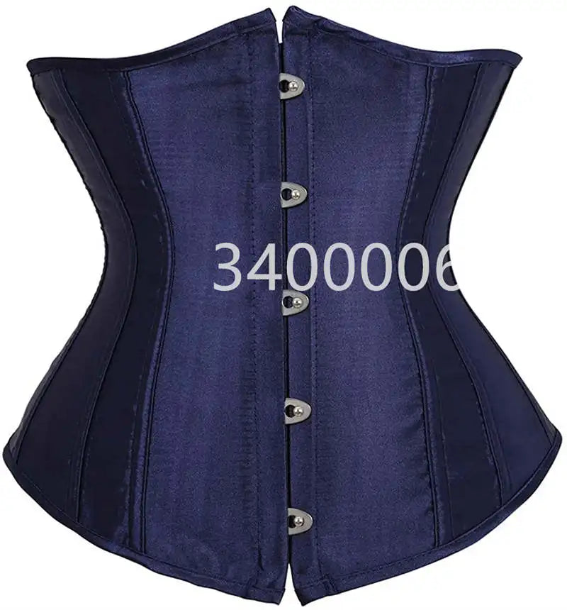 Black Corset Underbust Plus Size Sexy Women With Lacet Bodyshaper Costumes Cincher Ladies Burlesque Corselet Red Green Blue Pink