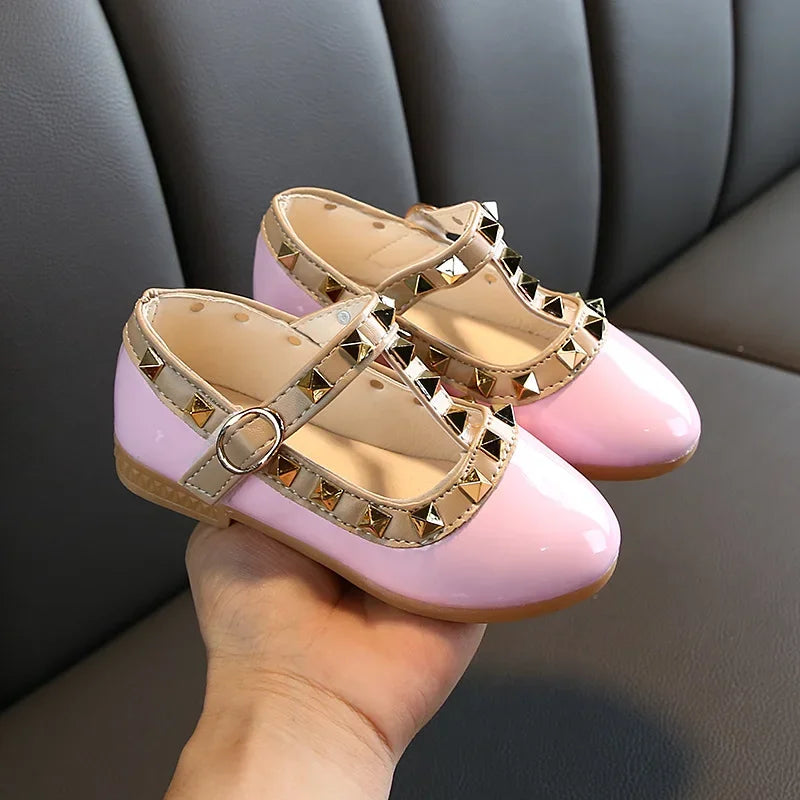 CCTWINS KIDS spring autumn girls brand for baby shoes stud Single shoes children sandal toddler princess flats party Dance shoes