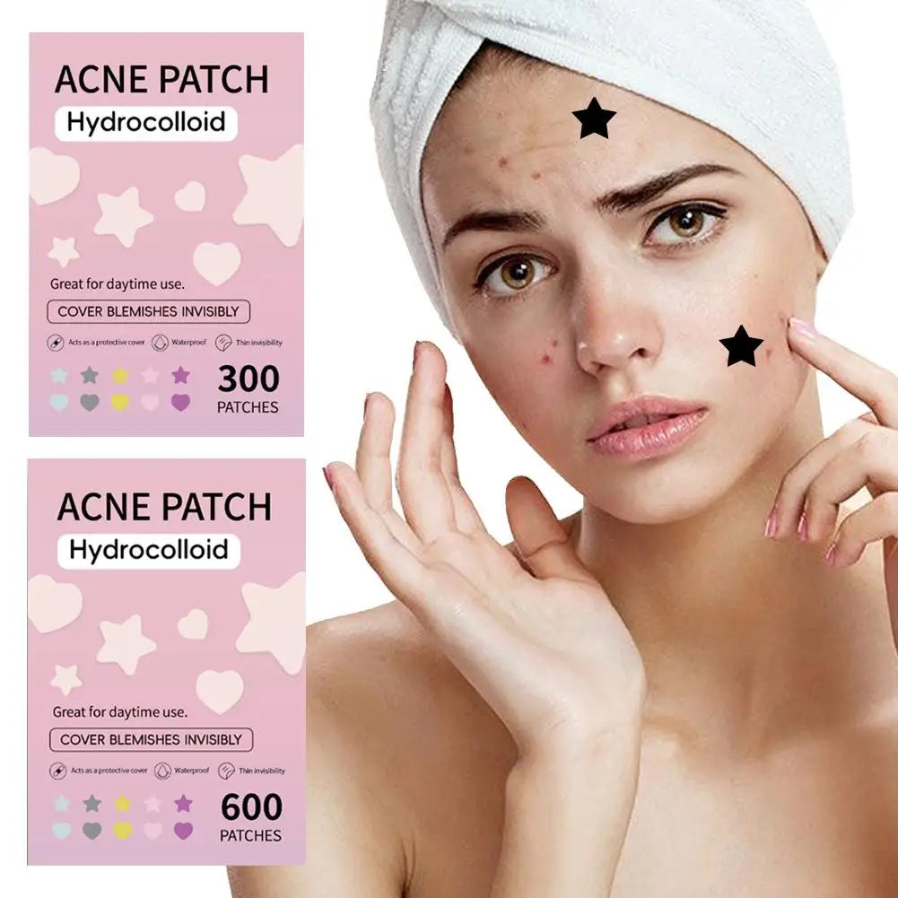 Star Pimple Patch Acne Colorful Invisible Acne Removal Skin Care Stickers Concealer Face Spot Beauty Makeup Tools 300/600pcs