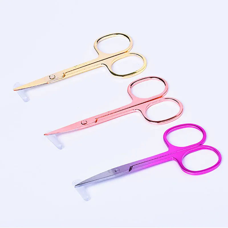 Eyebrow Scissor Makeup Eyelash Trimmer Nose Facial Hair Remover Multifunctional Scissors Stainless Steel Nail Cuticle Tools