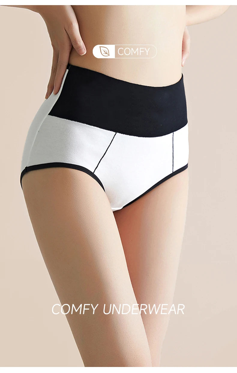 3Pcs/Set Cotton Women's Panties High Waist Body Shaper Underwear Plus Size M-4XL Underpants Soft Panty Slimming Female Briefs