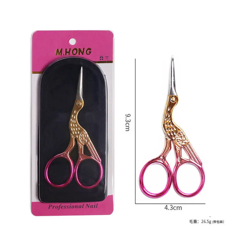 Eyebrow Scissor Makeup Eyelash Trimmer Nose Facial Hair Remover Multifunctional Scissors Stainless Steel Nail Cuticle Tools